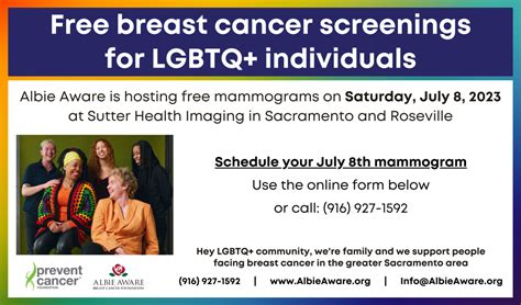 Lgbtq Individuals And Breast Cancer Albie Aware Breast Cancer Foundation