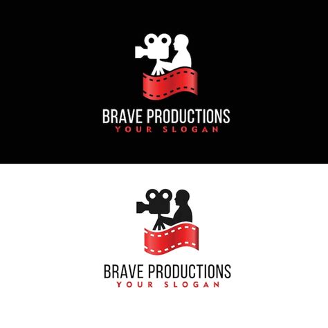 Logotipo Para Una Productora De Cine Con Una Cámara Y Un Hombre De