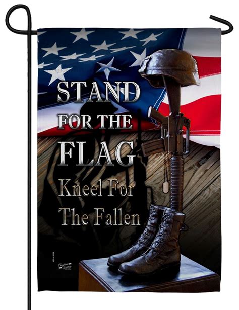 Stand For The Flag Sublimated Garden Flag I Americas Flags