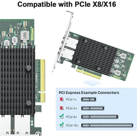 Carte Réseau 10gbe Pcie Pour Intel X540 T2 X540 Chip Dual Rj45 Ports 10gbit Pci Express X8