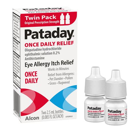 Alcon's Pataday Eye Drops for Itchy Eyes, Daily Allergy Relief for ...