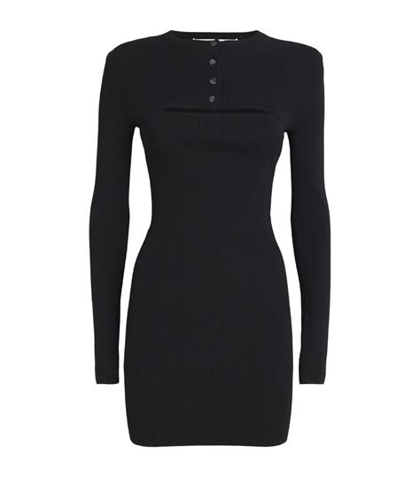 Womens Alexander Wang Black Cropped Cardigan And Cami Dress Set