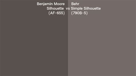 Benjamin Moore Silhouette AF 655 Vs Behr Simple Silhouette 790B 5