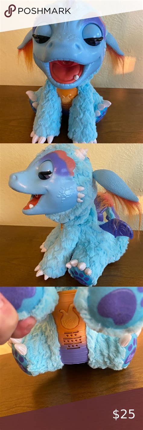 FurReal Friends Torch My Blazin Pet Dragon Blue Sound Light - Works ...