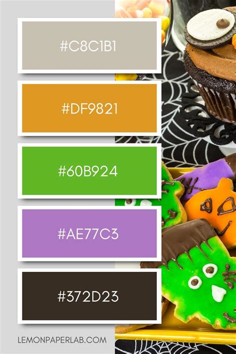 Color Palette 72 Enchanting Halloween Lemon Paper Lab