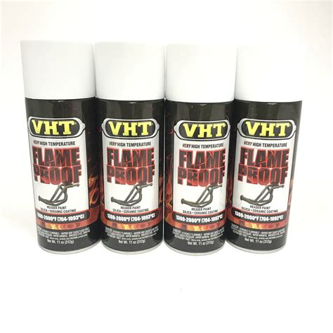 Vht Sp Pack Flat White High Temperature Flameproof Header Paint