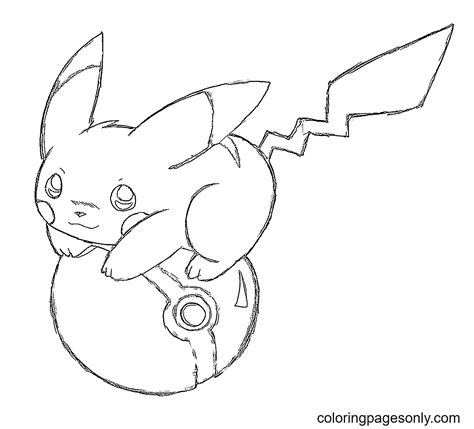 Cute Pokemon Pikachu Coloring Page - Free Printable Coloring Pages