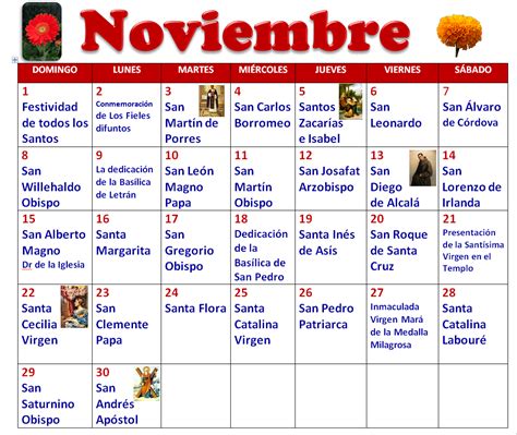 Mi Parroquia De Los Doce ApÓstoles Santoral De Noviembre