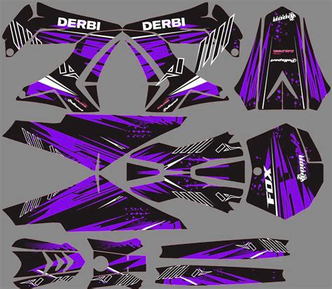 Kit déco Derbi 50 Carénage TNT Line Violet Boutique Kit Déco Moto