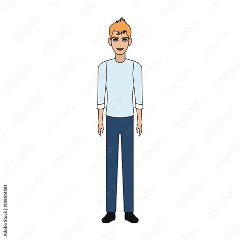 Happy Blonde Man Icon Image Vector Illustration Design Stock Vector Adobe Stock