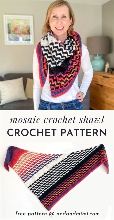 Sedona Mosaic Crochet Shawl Pattern Crochet Shawl Pattern Free