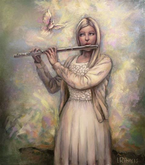 THE NEW FLUTE PLAYER Painting by Ilgonis Rinkis | Saatchi Art