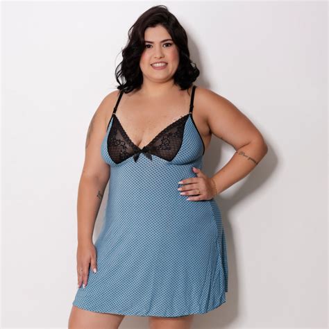 Camisola Patrícia Plus Size Revenda Lingerie Preços de Fábrica