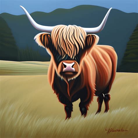 Highland Cow Painting · Creative Fabrica