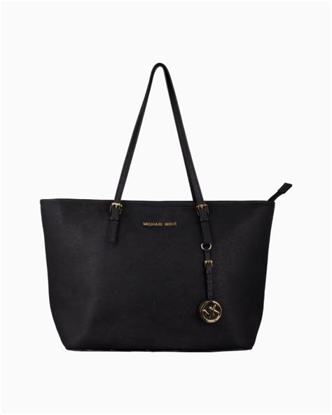 Bolsa Michael Kors Original Jet Set Couro Preta Feminina