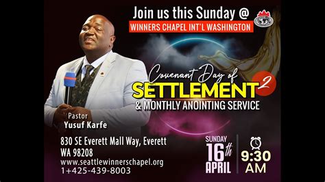 COVENANT DAY OF SETTLEMENT ANOINTING SERVICE APRIL16TH 2023 Winners