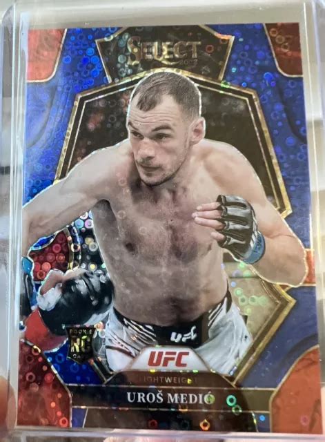 2023 PANINI SELECT UFC Uros Medic RC Premier Level Blue Disco 10 49