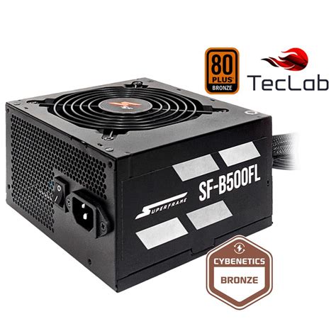Fonte 500w 80 Plus Pfc Ativo - Fonte SuperFrame, 500W, 80 Plus Bronze, PFC Ativo, Cabos Flat, SF-B500FL