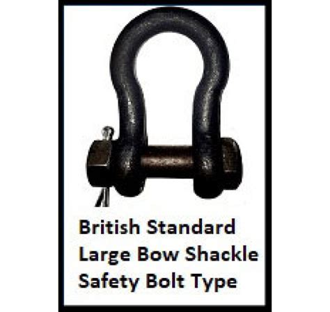 British Standard Large Bow Shackle Safety Bolt Type Rope Services Direct