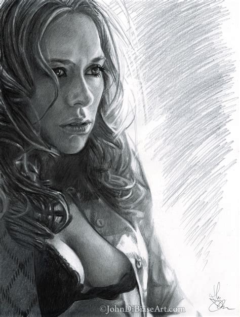 Jennifer Love Hewitt Freehand Graphite Drawing The Artwork Of John