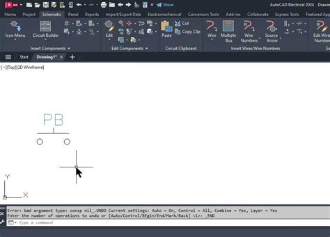 Das Dialogfeld Betriebsmittel einfügen wird in AutoCAD Electrical nicht