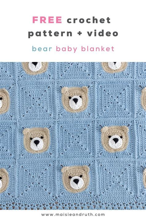 Easy Teddy Bear Baby Blanket A Free Crochet Pattern Video Tutorial