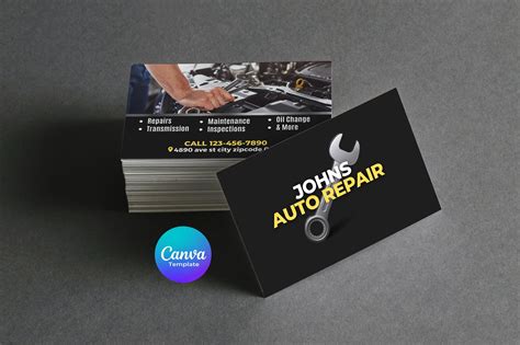 Auto Repair Business Card Template - Etsy