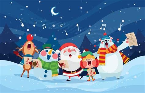 Christmas Carolers Vector Art, Icons, and Graphics for Free Download