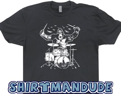 Drum Shirts Animal Drumming Shirt Drummer Tee Shirt Cool Drums Etsy