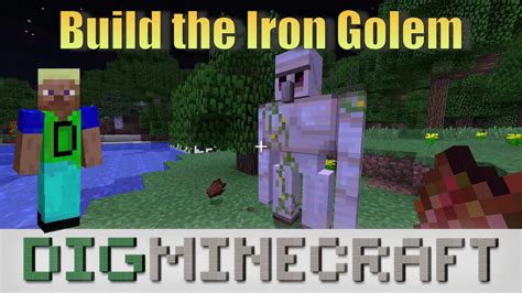 How To Build The Iron Golem In Minecraft Youtube