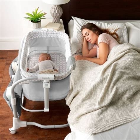 Ingenuity Dream And Grow Bedside Baby Bassinet Adjustable Height Crib