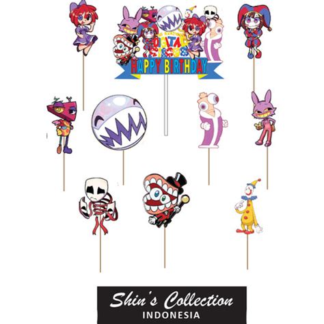 Jual Cake Topper Chibi The Amazing Digital Circus Isi 10 Pcs 01 Kab Banyumas Shin