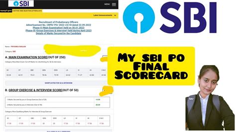 My Sbi Po Mains Final Scorecard Scored Just Marks More