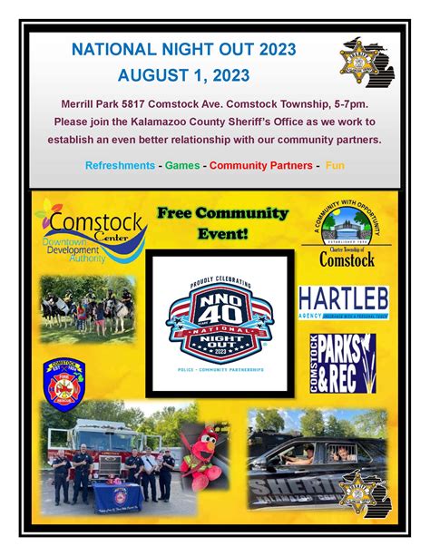 2023 National Night Out at Merrill Park – Comstock Township