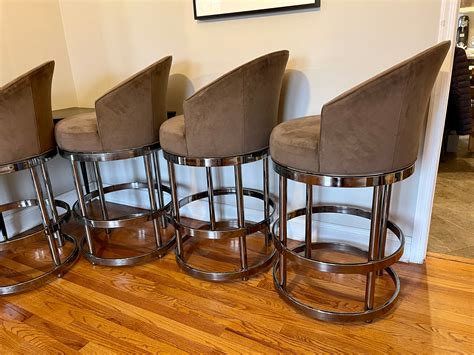 Round Back Swivel Bar Stool At Wesley Marshall Blog