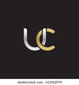 Initial Letters Uc Round Overlapping Chain Stock Vector Royalty Free