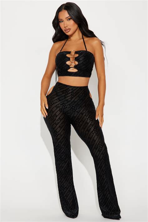 Best Night Out 3 Piece Pant Set - Black | Fashion Nova