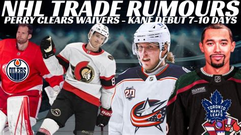 NHL Trade Rumours Sens Leafs Oilers Canucks Flames Red Wings