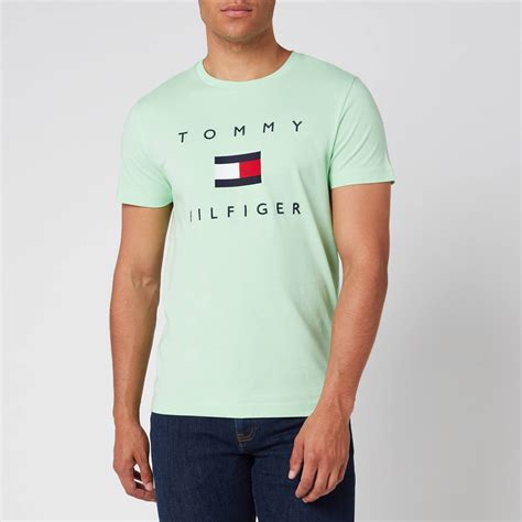 Tommy Hilfiger Mens Flag T Shirt Neo Mint