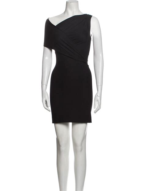 Dsquared Virgin Wool Mini Dress Black Dresses Clothing Dsq