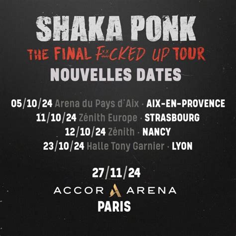 Concert Shaka Ponk Paris Billets Prix Et R Servations