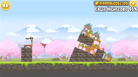 Angry Birds Seasons Cherry Blossom Mighty Eagle High YouTube