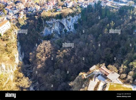 An Aerial View Of Pazin Zip Line Over Abyss Is An Extraordinary Natural