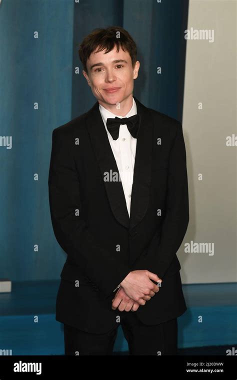 Elliot Page attends the 2022 Vanity Fair Oscar Party at the Wallis ...