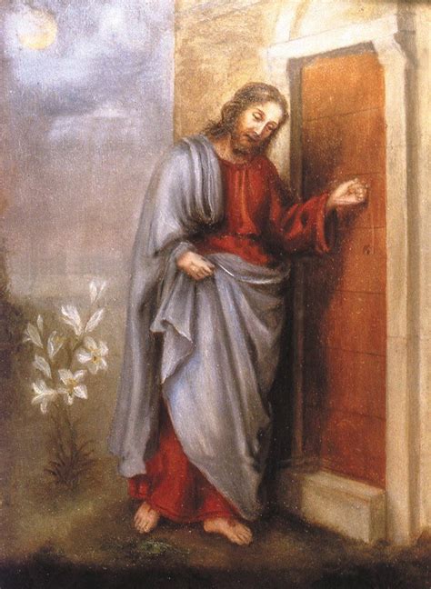 Jesus Knocking At The Door Of Our Hearts Painted By St Therese Of