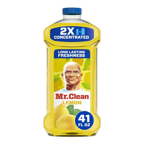 Mr Clean 2x Concentrated Multi Surface All Purpose Cleaner With Lemon Scent 41 Fl Oz