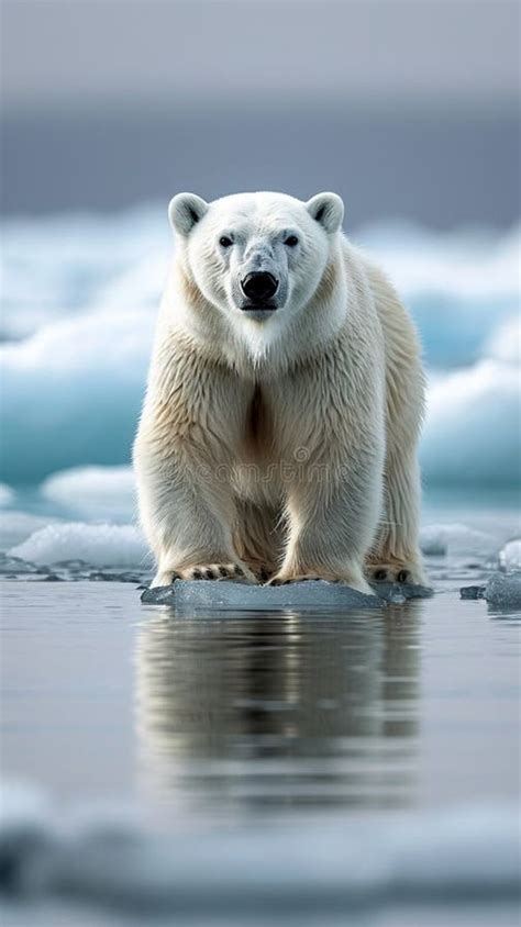 Polar Bear Habitat Ursus Maritimus on Arctic Pack Ice in Norway Stock ...