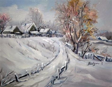 Iarna Pe Deal Tablouri De Suflet Si Vis Winter Painting Landscape