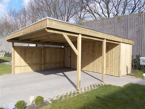 Flachdach Carport Classic aus KDI Holz R S Carports Zäune