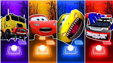 Truck Eater Vs Lighting McQueen Vs Car Eater Vs Police Car Eater